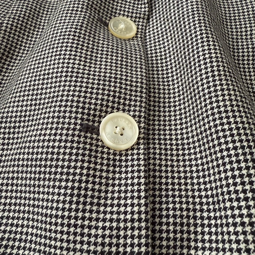 Ralph Lauren Linen/Wool Houndstooth Blazer - Picture 3 of 6